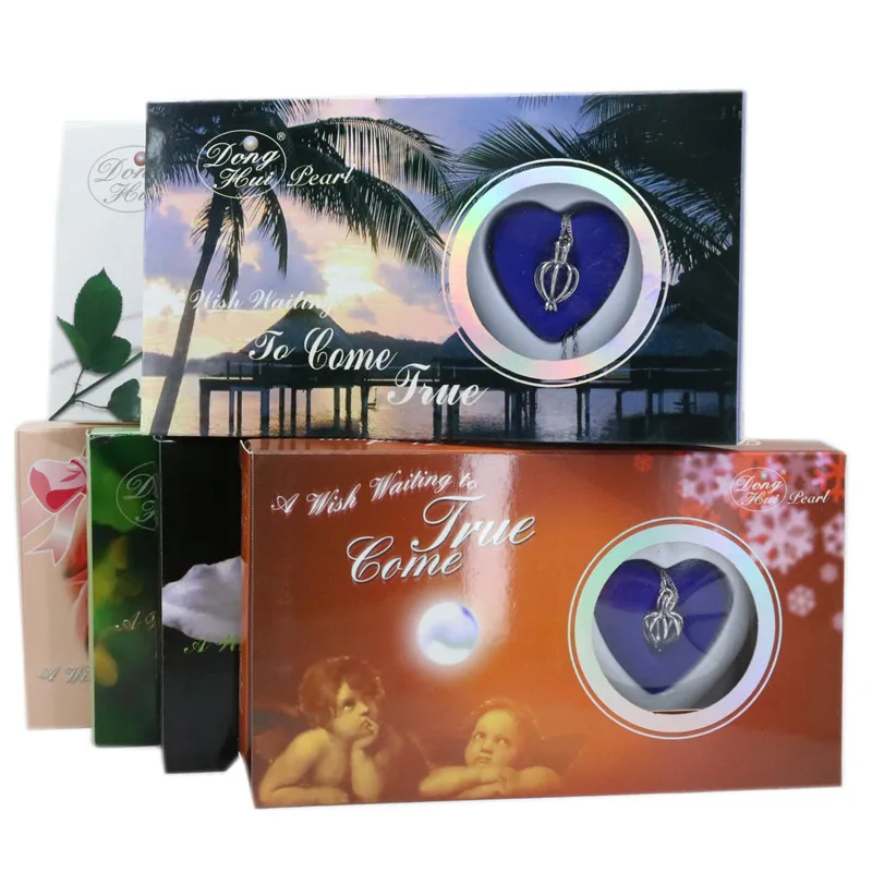 Натуральное жемчужное любящее сердце клетка ожерелье для женщин Ойстер Drop