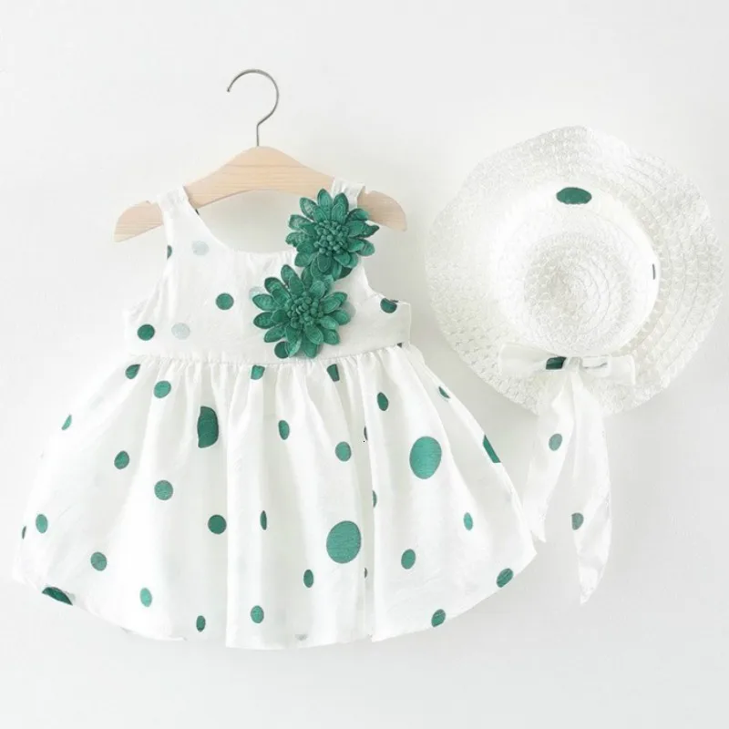 Платье для девочек Новинка лета 2019 детская одежда платье маленьких в горошек с