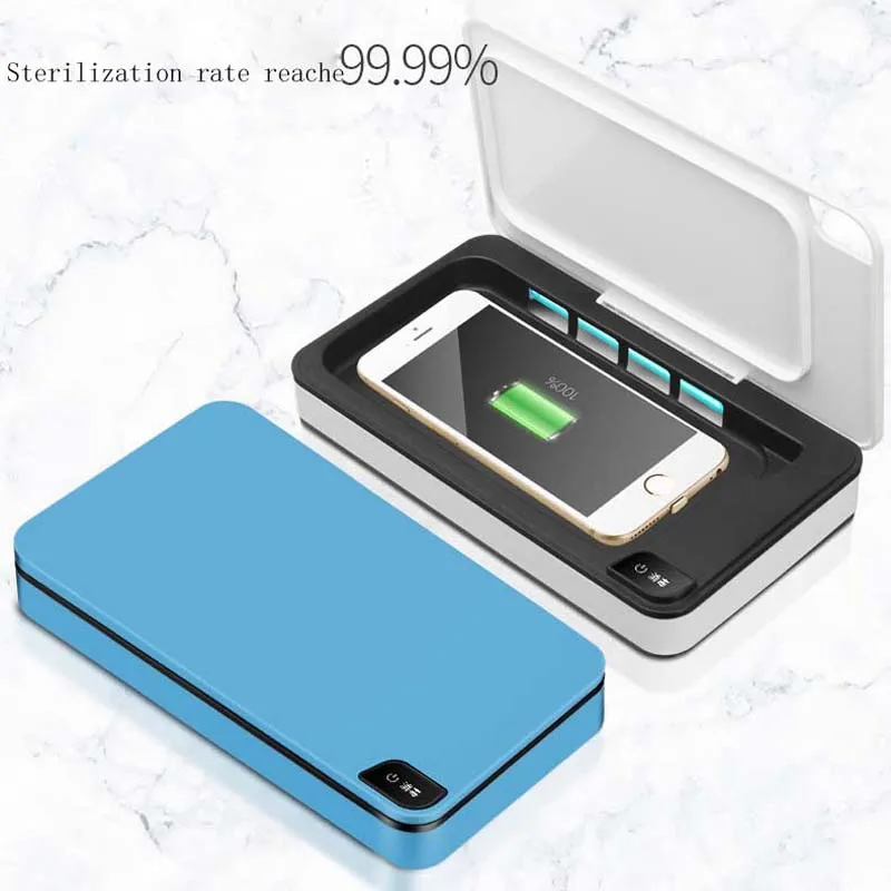 

Portable Mobile Phone Sanitizer And Charger Uv Sterilizer Multi Function Mask Sterilizer Makeup Ultraviolet Disinfectant Machine