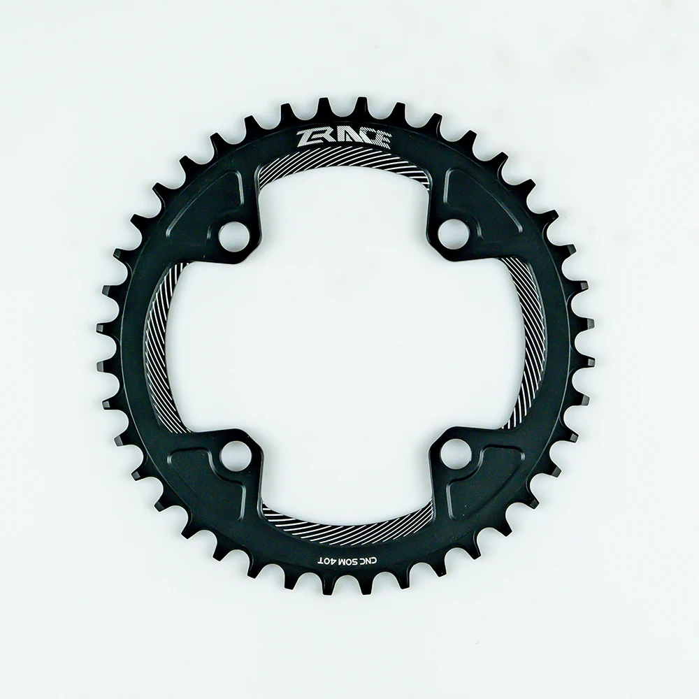 Black 40T ZRACE цепная цепь 40 T/42 T/44 T/46 T/48 T/50 T/52 T BCD104, узкий зуб AL7075 CNC, MTB/дорожный/складной велосипед/гравий-велосипеды - Цвет: Black 40T