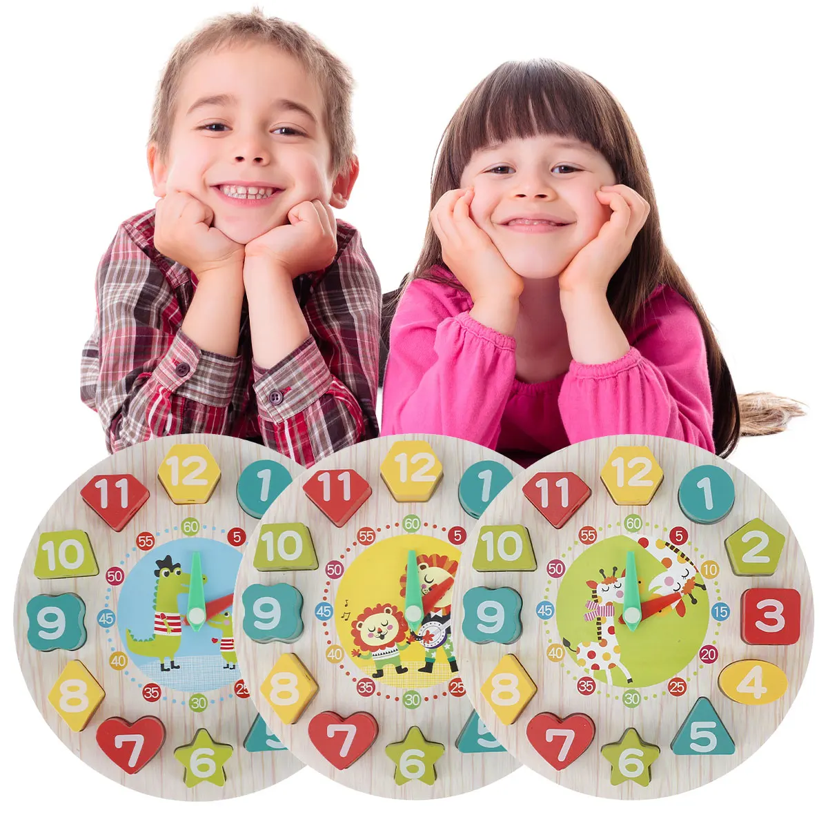 

3 вида стилей мультфильм Животные Образовательные Деревянные бисеры Геометрия цифровые часы головоломки GadgetsClock игрушка для детей Теры для ...