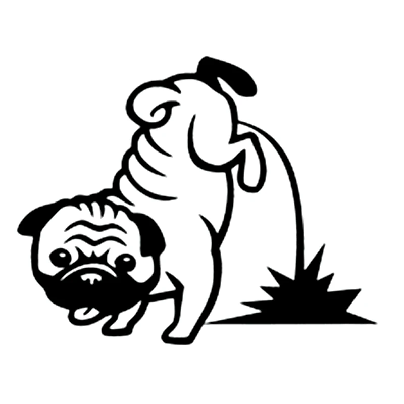 Автомобильные наклейки декор мотоциклетные Мопсы Смешные декоративные