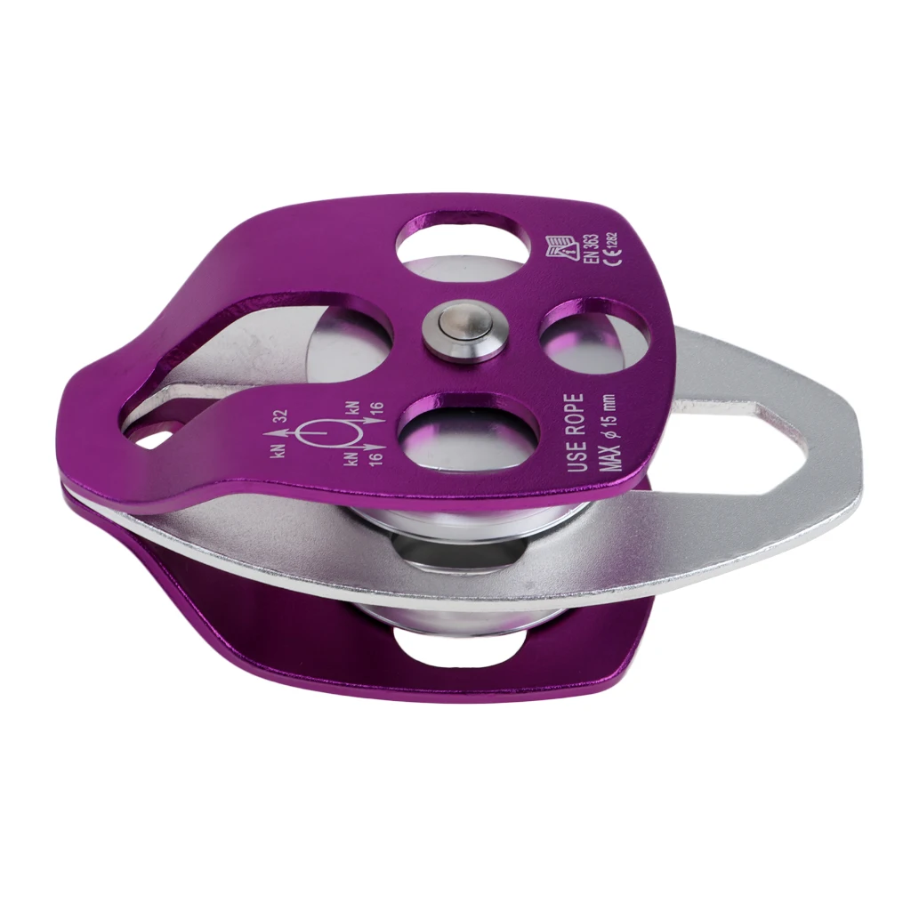 32KN двойной шкив для буксировки системы скалолазания спасательный тяга