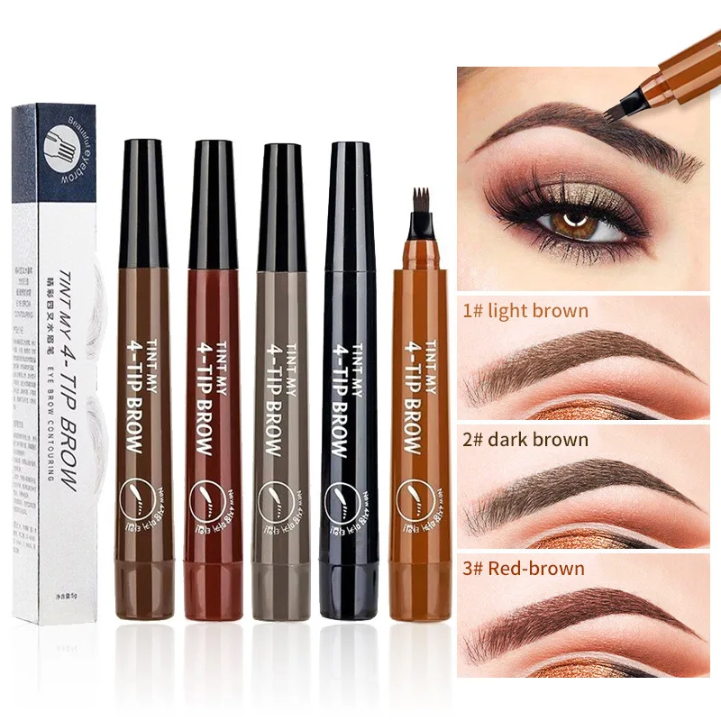 

Liquid Eyebrow Pencil Micro-Carved Eyebrow Pencil Long Lasting Sweatproof and Waterproof Eyebrow Pen Makeup Eyebrow Tattoo