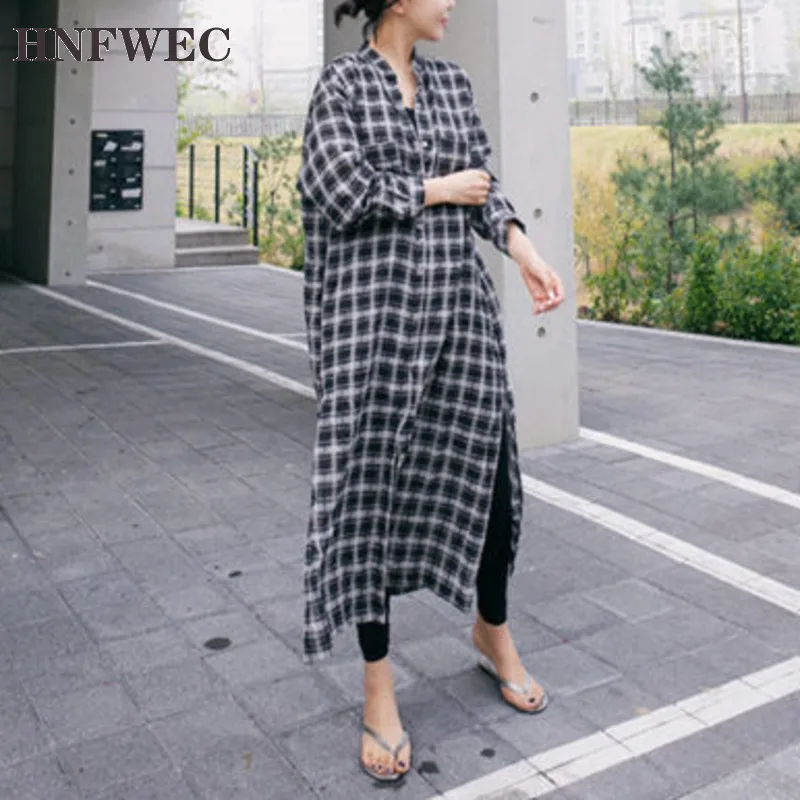 

2020 Spring and Summer New Shirt Women Korean Style Women Clothing Pluz Sized Plaid Long-Sleeve Women Clothing P320