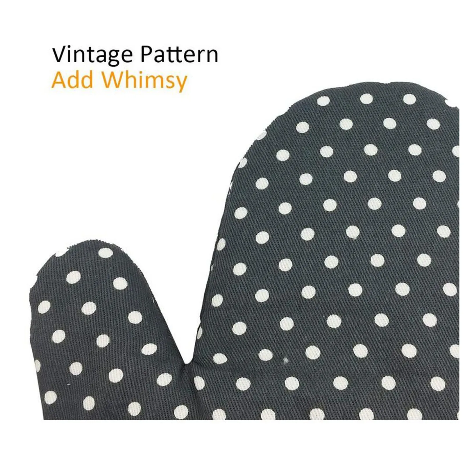 

1 pair Heat Resistant Microwave Oven Glove Non-slip Cotton Insulated Baking Gloves Kitchen Tool Mitten