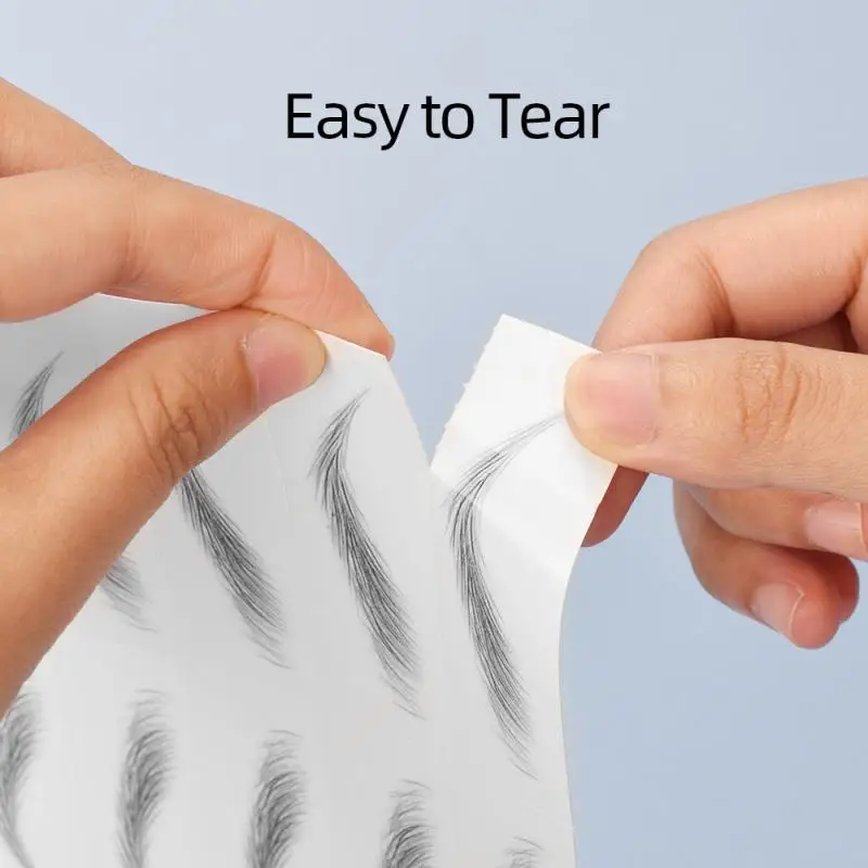 8 pairs Eyebrow Tattoo Sticker Hair-like Natural Brows Look Makeup Waterproof Long Lasting Easy to Wear Adhesive False Eyebrows | Красота и