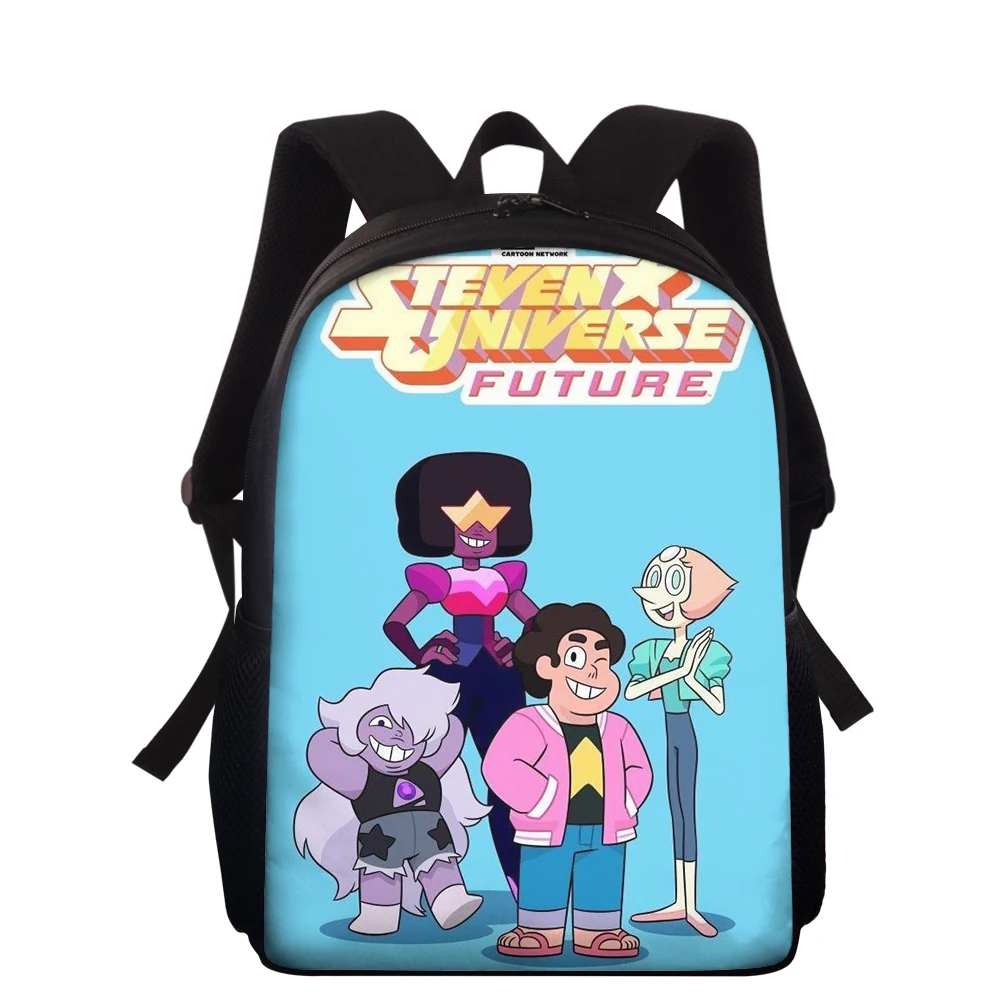 HALYUNASC 15-Inch Children's Backpack Steven Universe Prints Pattern Kids School Bags Cartoon Anime Design Students Book Bags