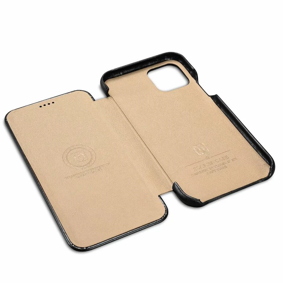 ICarer Роскошный чехол из натуральной кожи с откидной крышкой для iPhone 12 Pro Max 11 5 8 6 1 XS