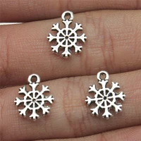 wysiwyg 20pcs 11x13mm christmas snowflake pendant jewelry making diy handmade craft charms 2 colors