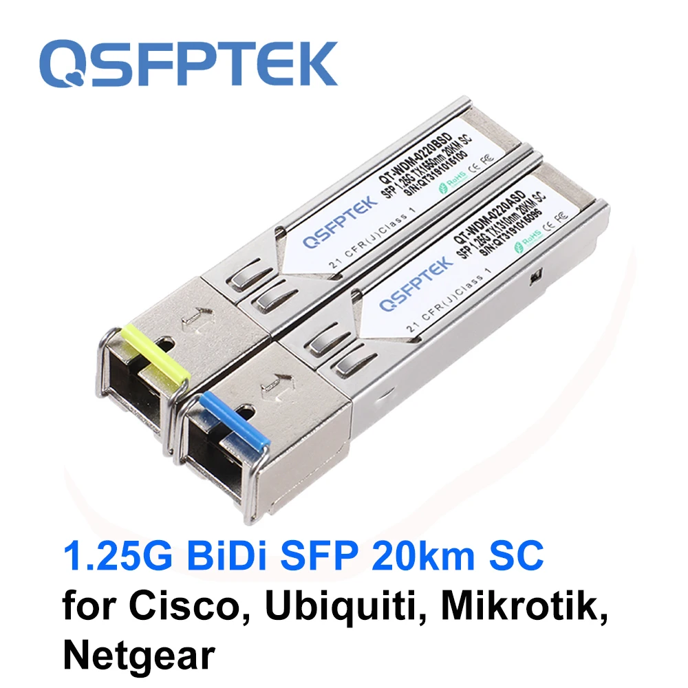 1 пара 25G BiDi SFP 20 км одиночное волокно SC DDM 1310nm/1550nm модуль приемопередатчика для Cisco