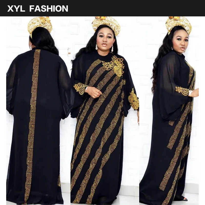Африканские платья для женщин халат с длинным рукавом Африканское платье