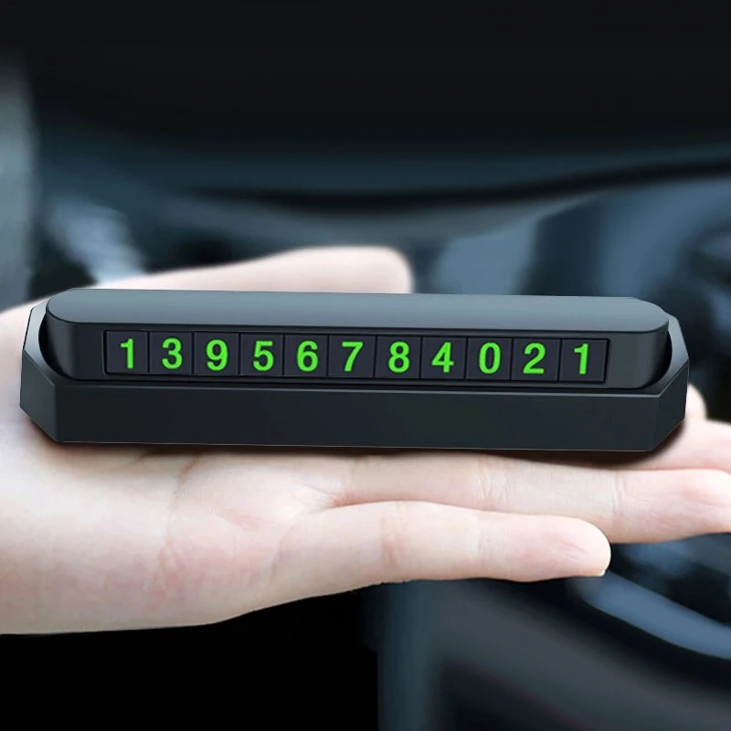 Светящаяся Автомобильная Временная парковочная карта автомобильная наклейка