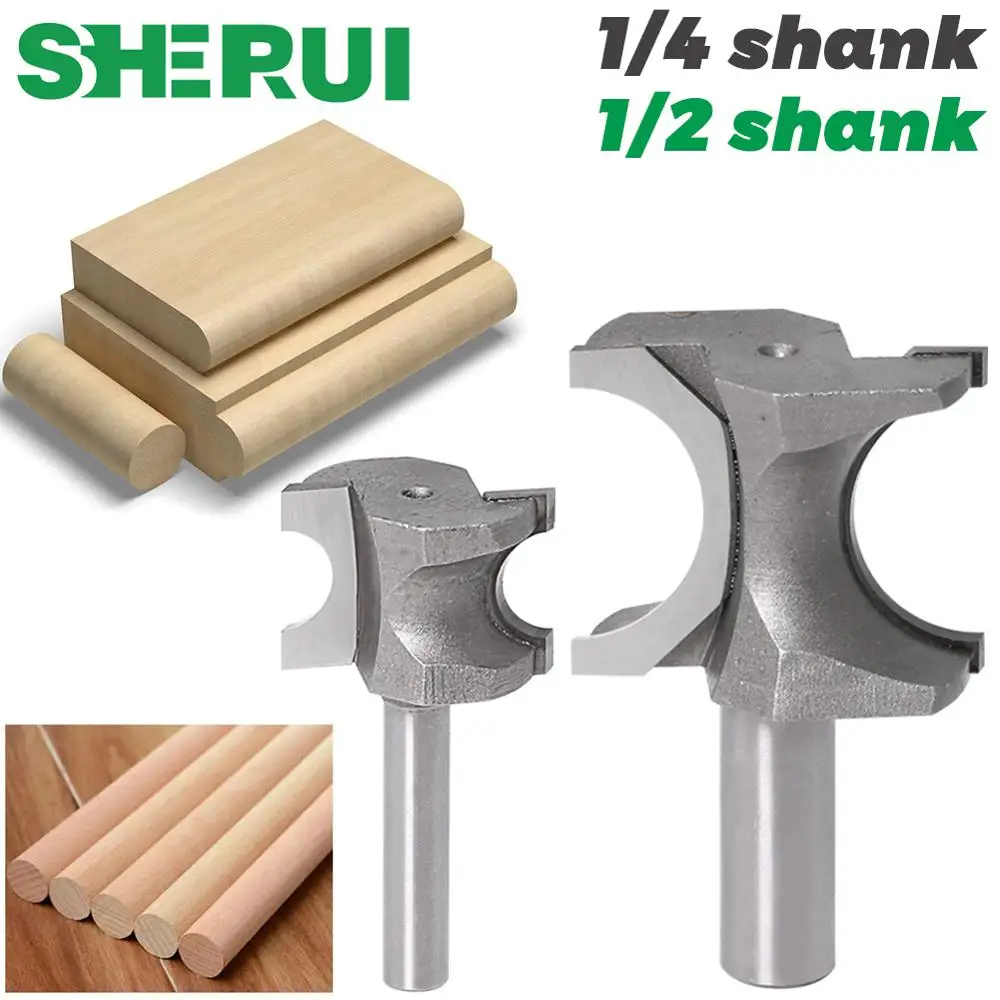 

1PCS Half Round Side Cutter Bit Router Bit 12.7mm/6.35mm shank Woodworking bits