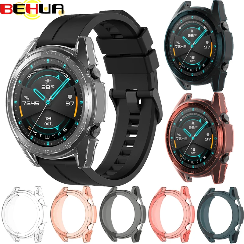 BEHUA Мягкий защитный чехол для Huawei Watch GT 2 42 мм 46 Элегантный ТПУ бампер часы 2/1 Pro