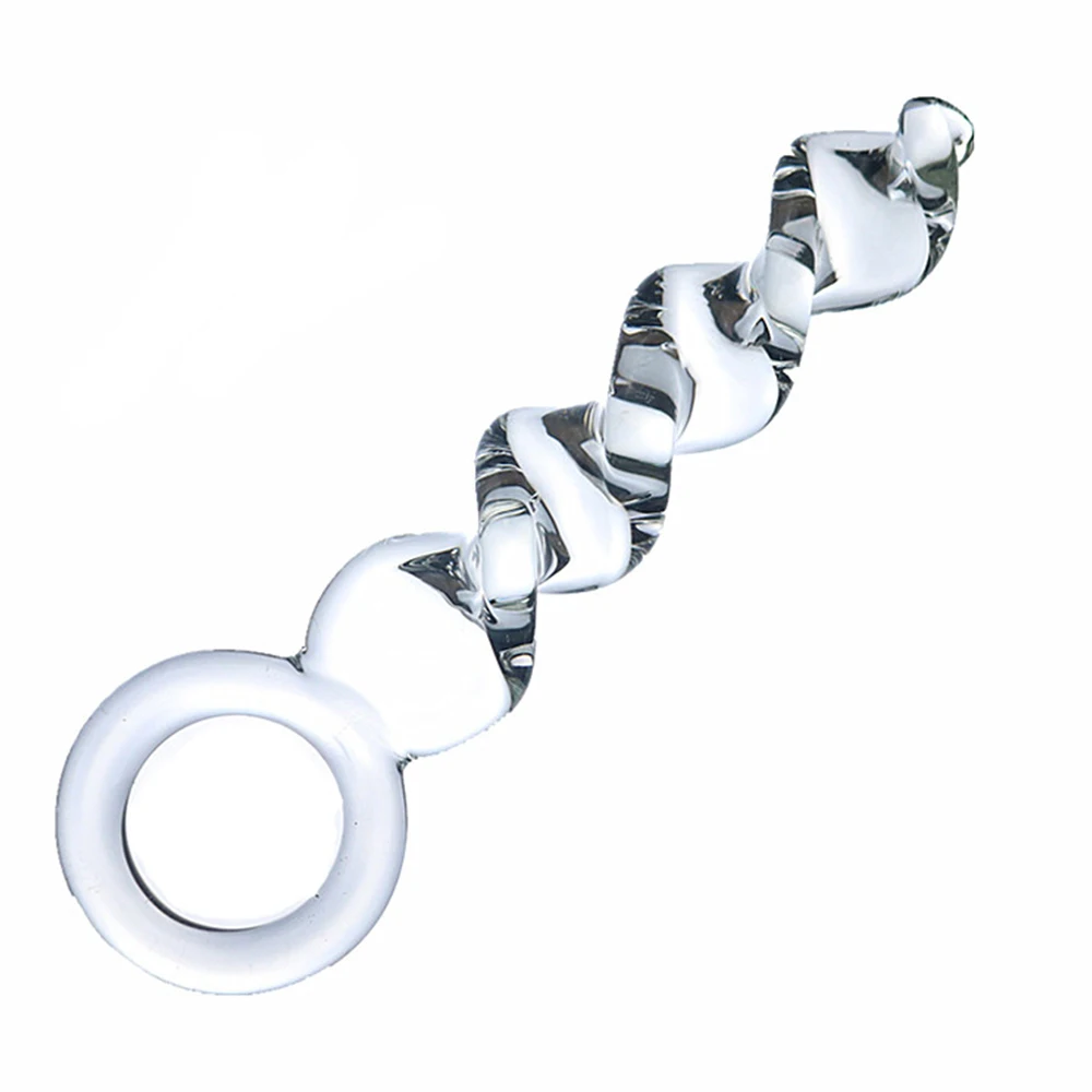 Стеклянная спиральная Анальная пробка вагинальная стимуляция точки G массажер