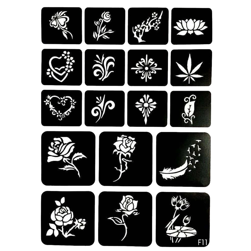 358 шт Временные трафареты для татуировки девочки и мальчики блеск тату набор