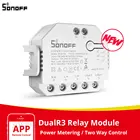 Интеллектуальный переключатель Itead SONOFF DualR3, Wi-Fi, 2-стороннее управление, самодельный мини-переключатель, Измерение мощности, 2 группы, голосовое управление через Alexa Google Home