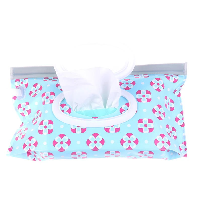 

Baby Care Wet Wipe Box Eco-Friendly Wet Tissue Case Cleaning Wipes Container Case Portable Wet Wipe Bag EVA Snap Strap Wipes Bag
