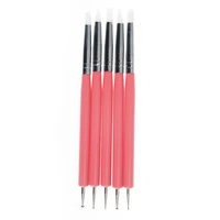 5pcs 2 way pottery clay ball styluses tools polymer clay sculpture tool nail art tools silicone color shapers dotting tool