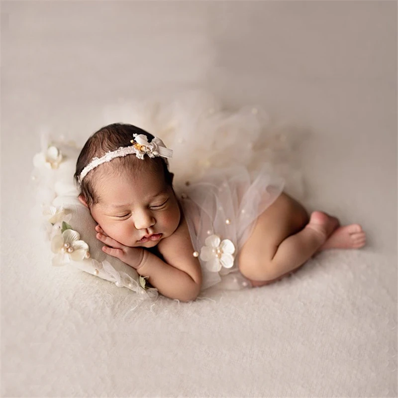 Сказочный шифоновый фон для фотосъемки новорожденных малышей s газовый цветок