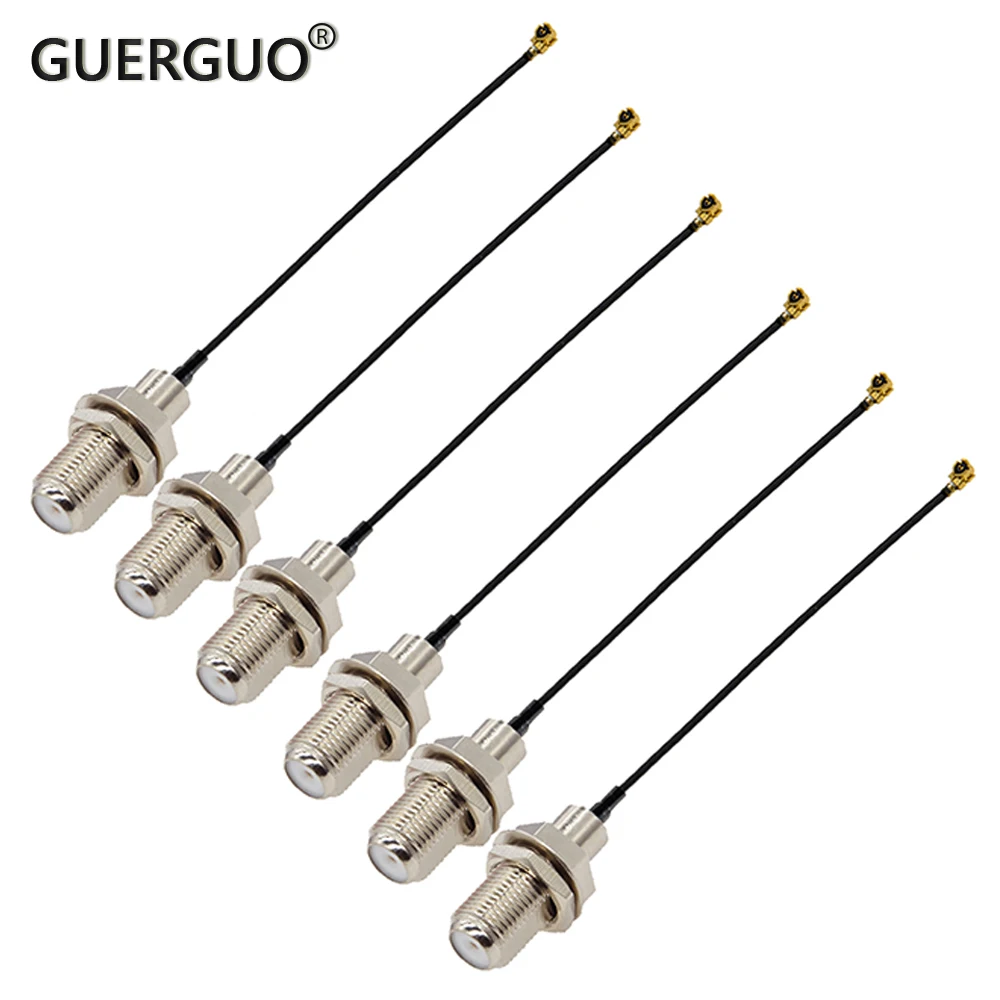 

10PCS F Male to u.FL/IPX/IPEX1/IPEX4 MHF4 Female Jack Pigtail RF1.13 RG 178 RF Coaxial Cable 3G Antenna Extension Cord Wire