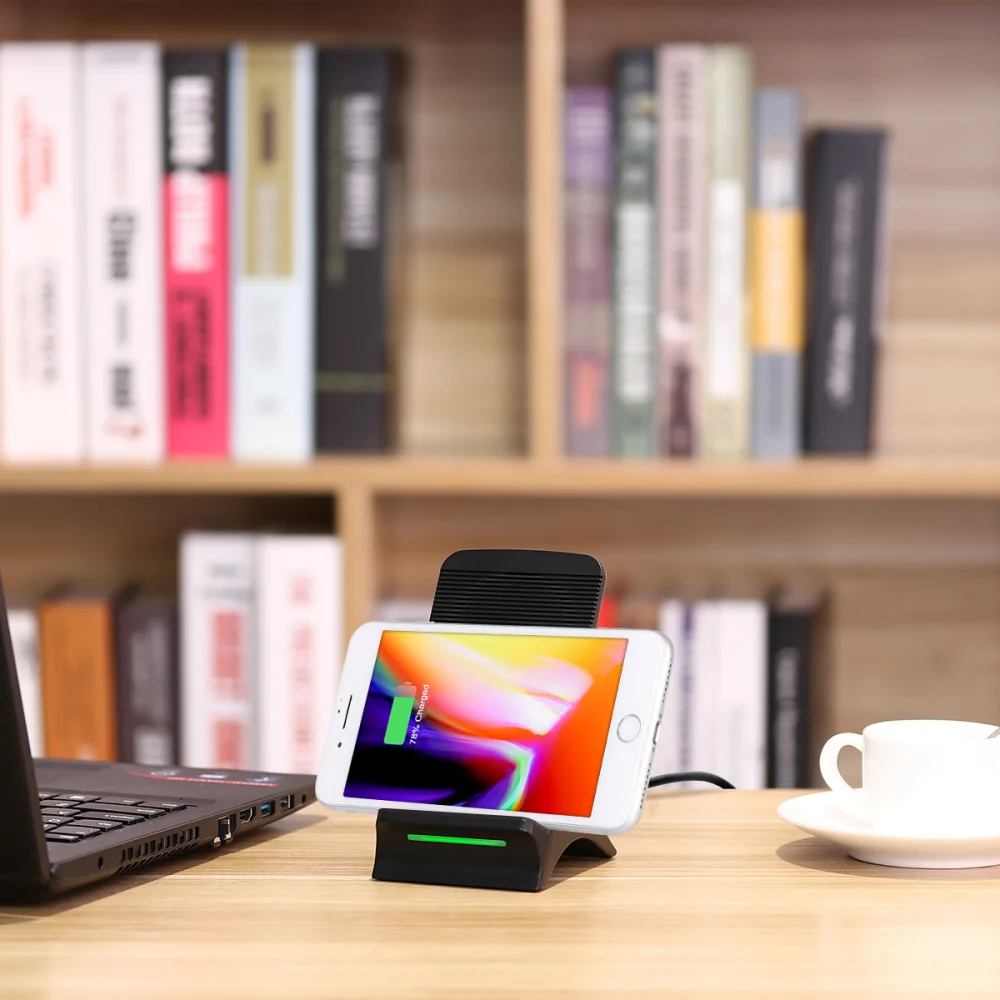 Беспроводное быстрое зарядное устройство QIFULL с 2 катушками и охлаждающим