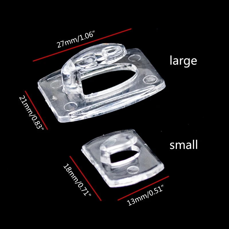 6/20 шт. водонепроницаемые Прозрачные настенные крючки с самоклеящимися полосками