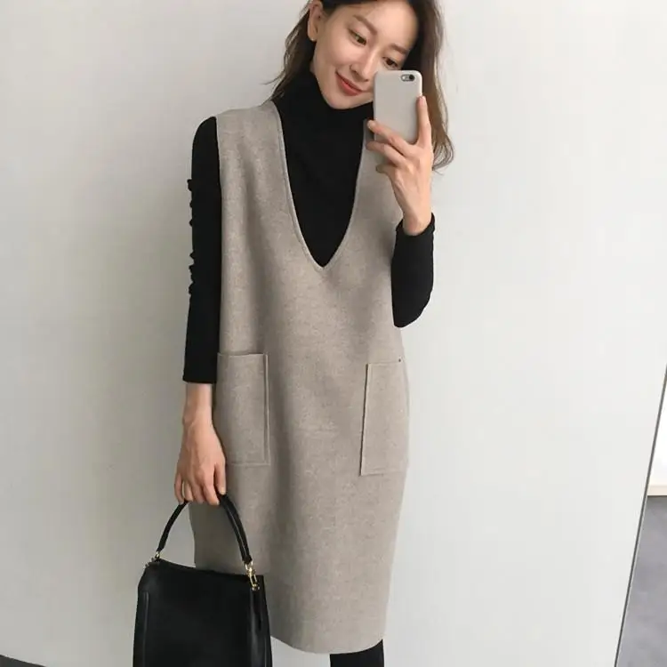 M-4Xl размера плюс осенние элегантные женские комплекты с карманами однотонные