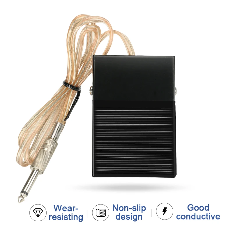 Tattoo Foot Pedal Switch Square Pedal Permanent Makeup of The Anti-Skip Black Plastic Tattoo Machine Set Supply Body Art Tools