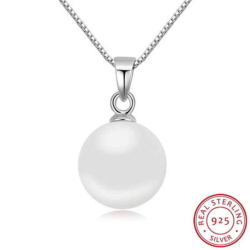 Классическое жемчужное ожерелье с подвеской кристаллами Сваровски простые