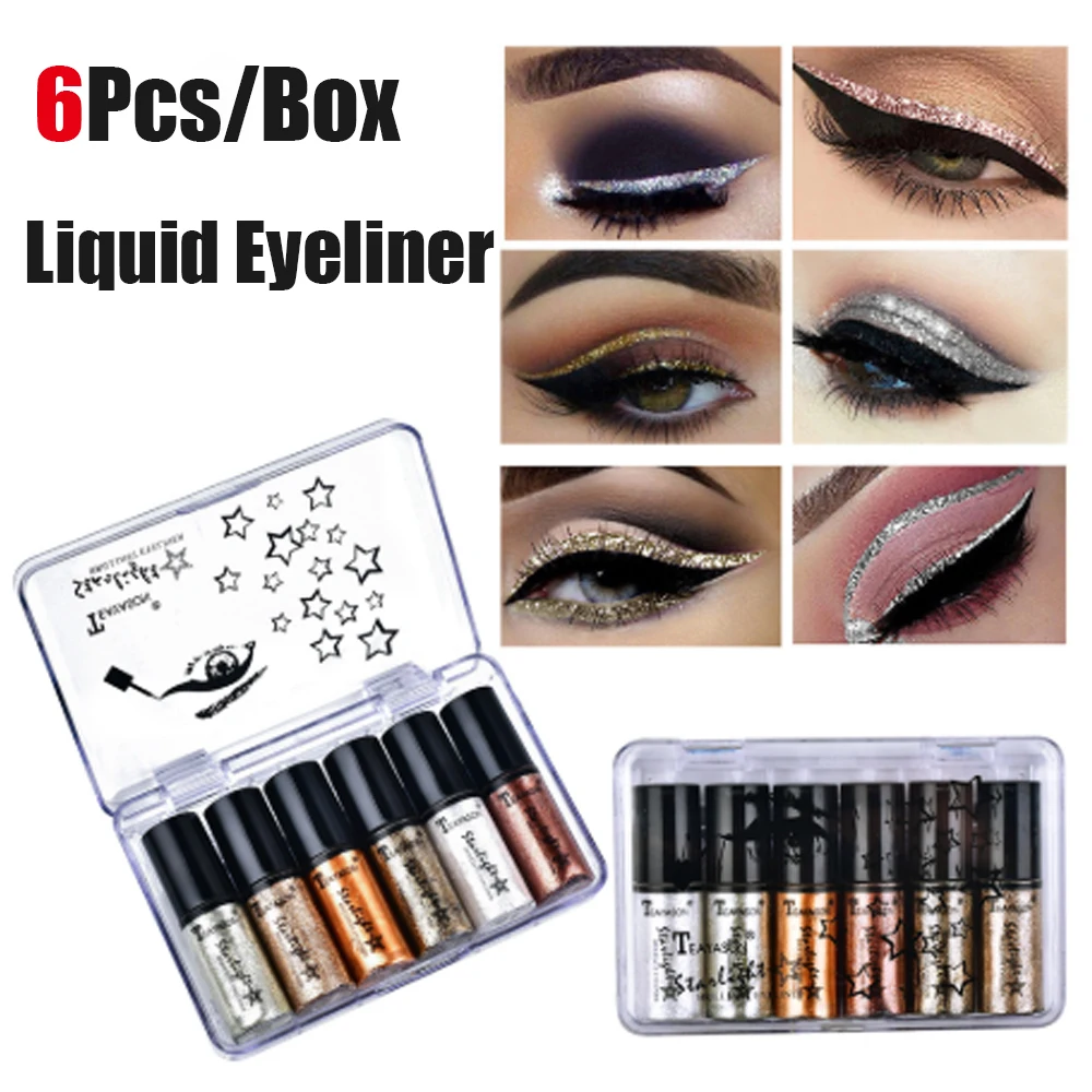 6 шт./компл. фотоблестящие профессиональные блестящие женские жидкие пигментные