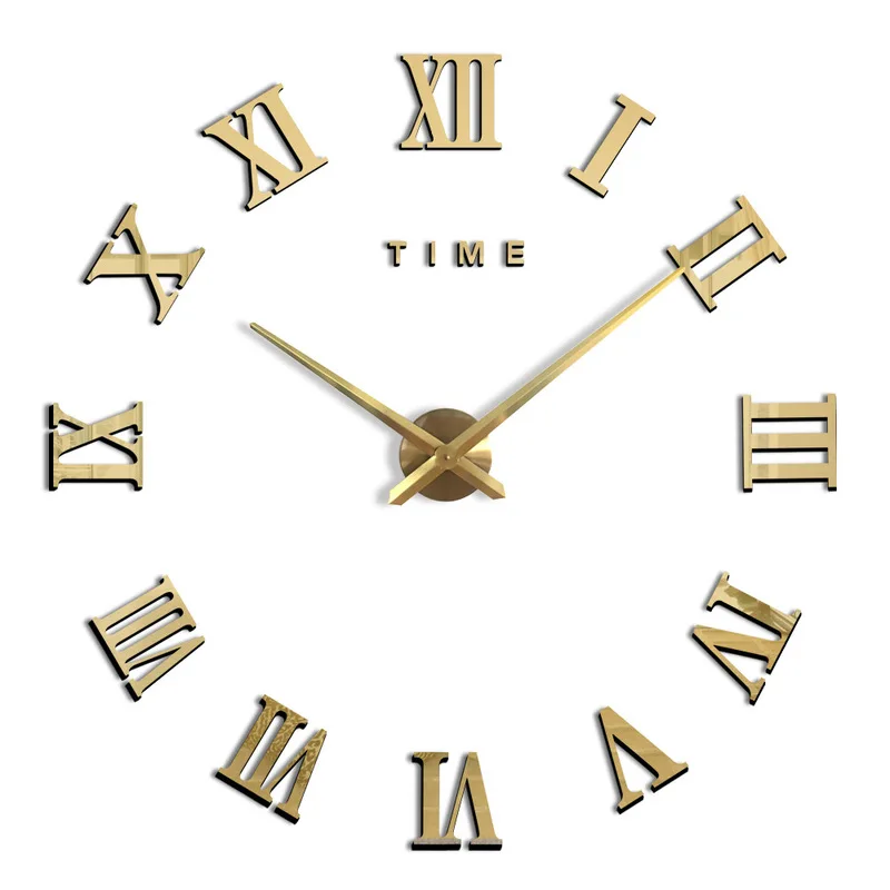 15 мм акриловые настенные часы с римскими цифрами Diy индивидуальные креативные