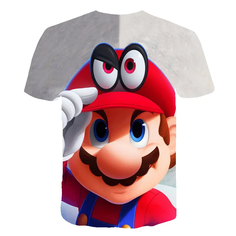 Детская футболка с изображением героев мультфильма «Super Mario Bros Mashup» топ с изображением грибов, Королевство Луиджи, Нинтендо, гик, итальянский стиль, простые комбинированные футболки для мальчиков и девочек