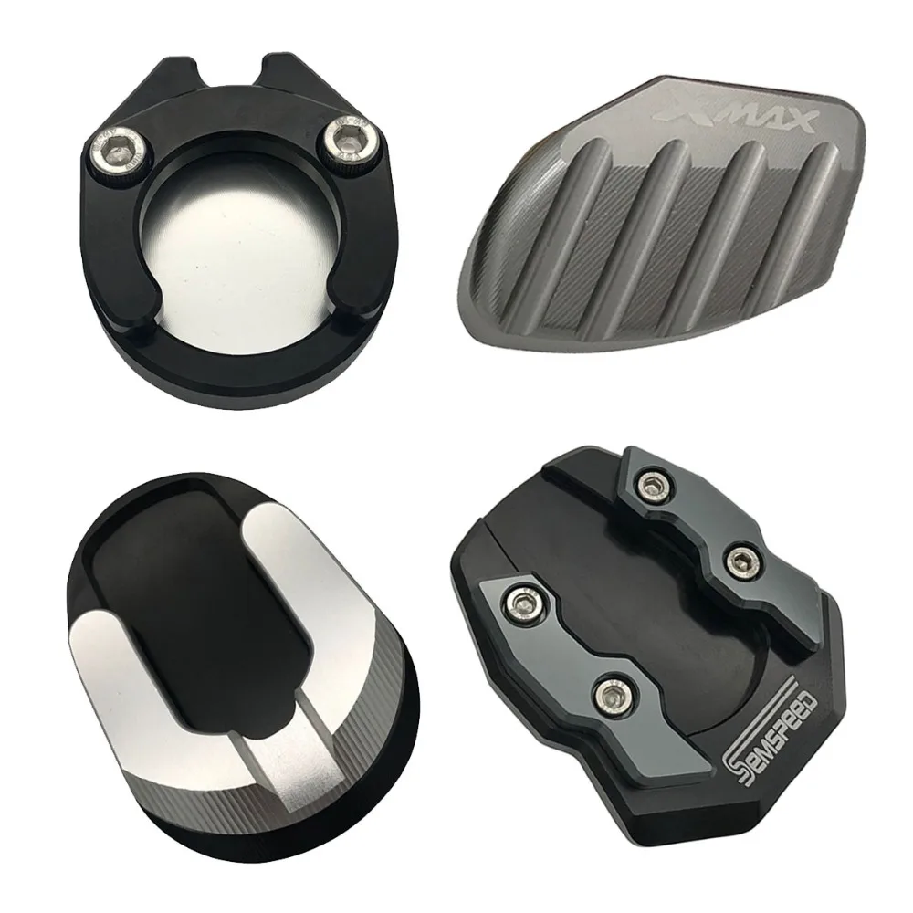 X-MAX Sidestand колодки для Yamaha XMAX 300 125 250 Мотоцикл с ЧПУ боковые подставки стенд расширение наколенник с пластиной