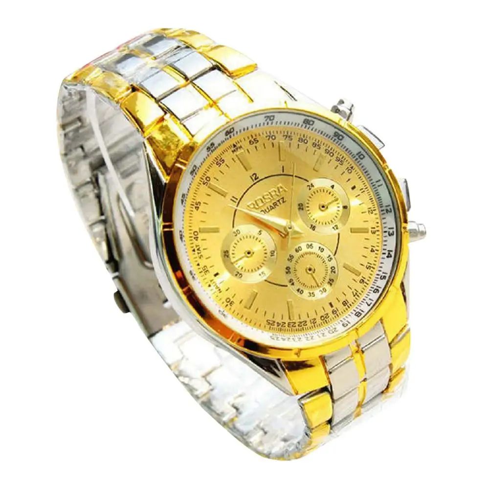 New Arrival Relogio Masculino Wristwatch Men Stainless Steel Watch Analog Quartz Wrist Watches Luxury Top Gold 2020 Reloj Hombre | Наручные