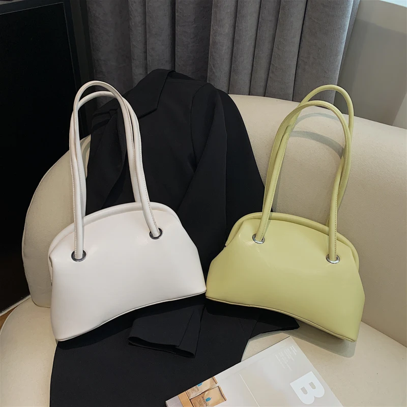 

Pu Leather Bag Crossbody Tote Bags with Short Handles Handbags for Women 2021 Summer Fashion Small Handbags Fashion Yellow White