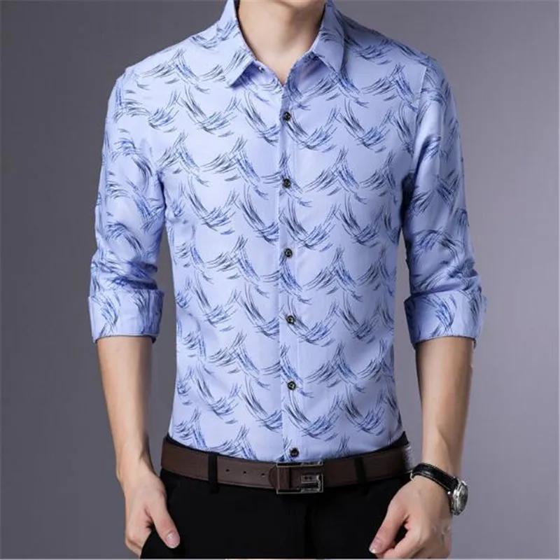 

ZNG Shirt Men Clothing 2018 Autumn New Arrivals Slim Fit Business Casual Shirts