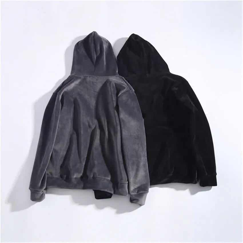 Женская бархатная толстовка с капюшоном Короткая свободная золотистого цвета