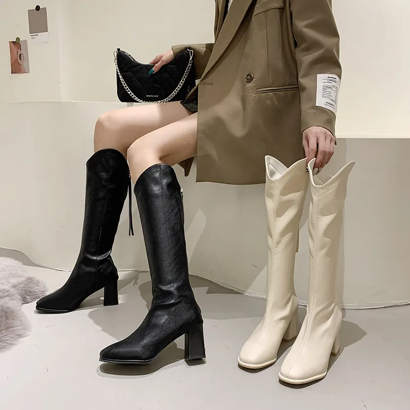 

Женские сапоги до середины икры с круглым носком, привлекательные сапоги до бедра на высоком каблуке, Роскошные Дизайнерские Сапоги, женска...