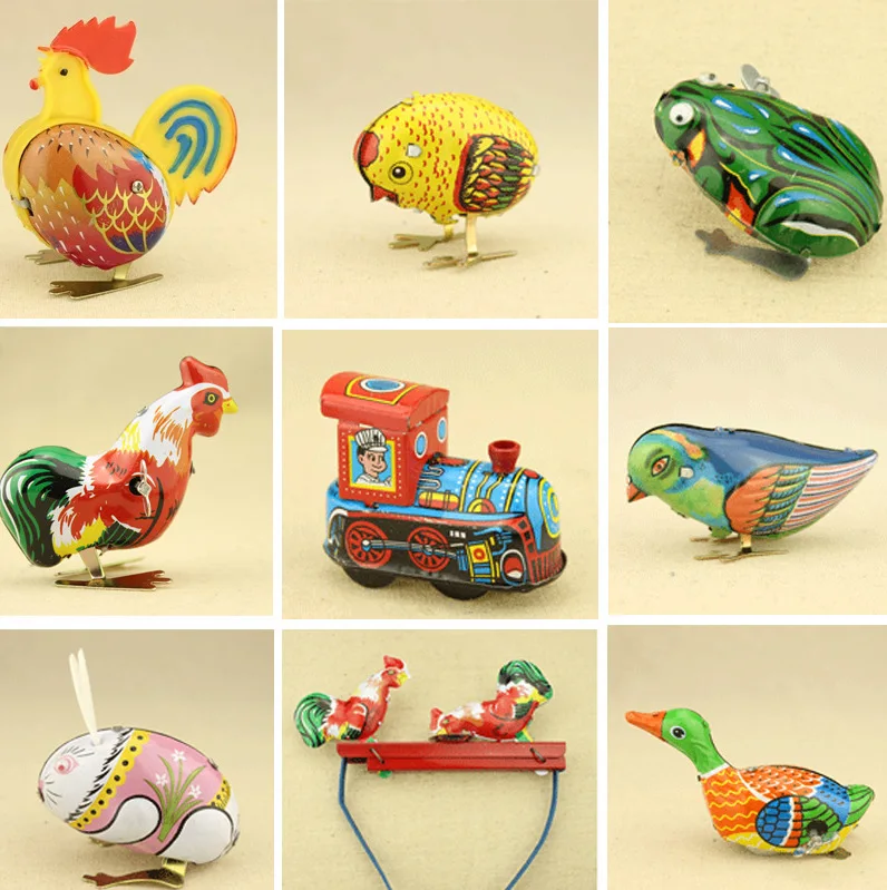 Классическая Детская игрушка Оловянная заводная прыгающая железная Лягушка