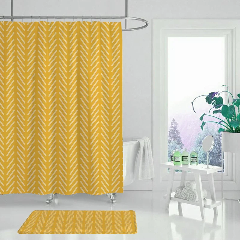 Абстрактный стиль водонепроницаемый и устойчивый к плесени PEVA ванная комната