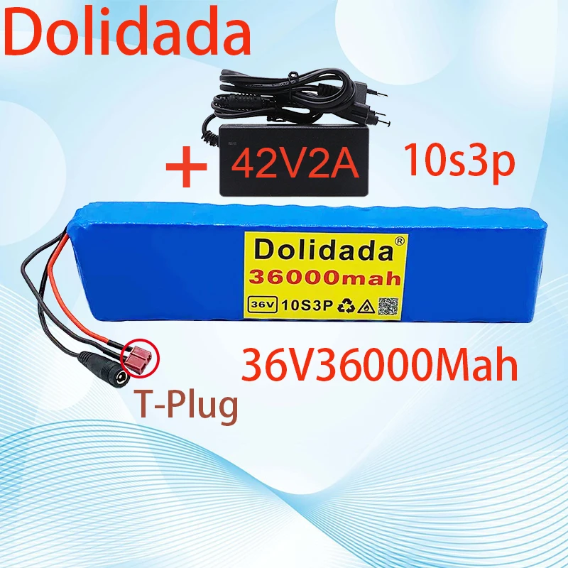 

Новый набор литий-ионных аккумуляторов 36 в 36 ah600w 10s3p BMS подходит для t-разъема xiaomi m365 Pro eBike Bike scooter с зарядным устройством