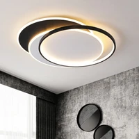 led modern ceiling lamp for bedroom kitchen dining living room foyer with remote control round acrylic overhead hanging lighting