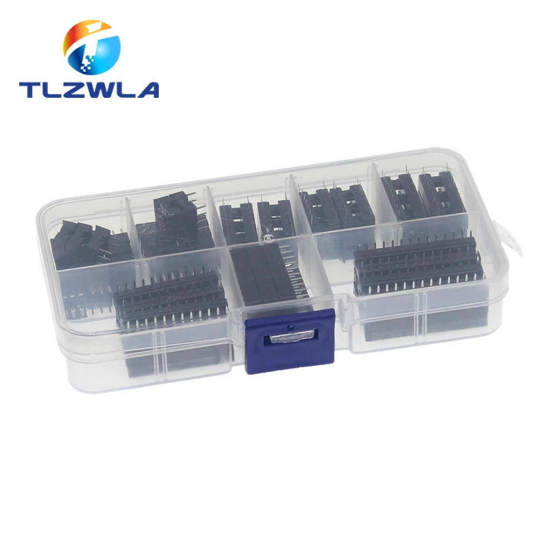 66 шт. DIP IC Socket Adapter припой тип розетки комплект 6 8 14 16 18 20 24 28 pin Suite box | Обустройство