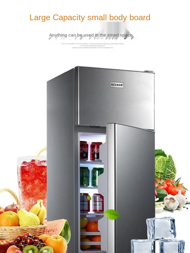 Бытовой двухдверный энергосберегающий холодильник Холодильный и Морозильный