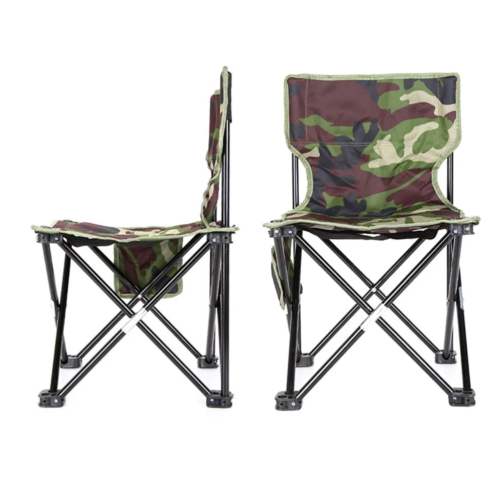

Fashion Camouflage Folding Chair Light Portable Casual Fishing Chair Outdoor Camping Beach Chair (Small, Random Pattern)