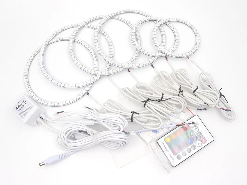 

RF remote Bluetooth APP Multi-Color Ultra bright RGB LED Angel Eyes halo rings For Chrysler 300C 2004 2005 2007 2008 2009 2010