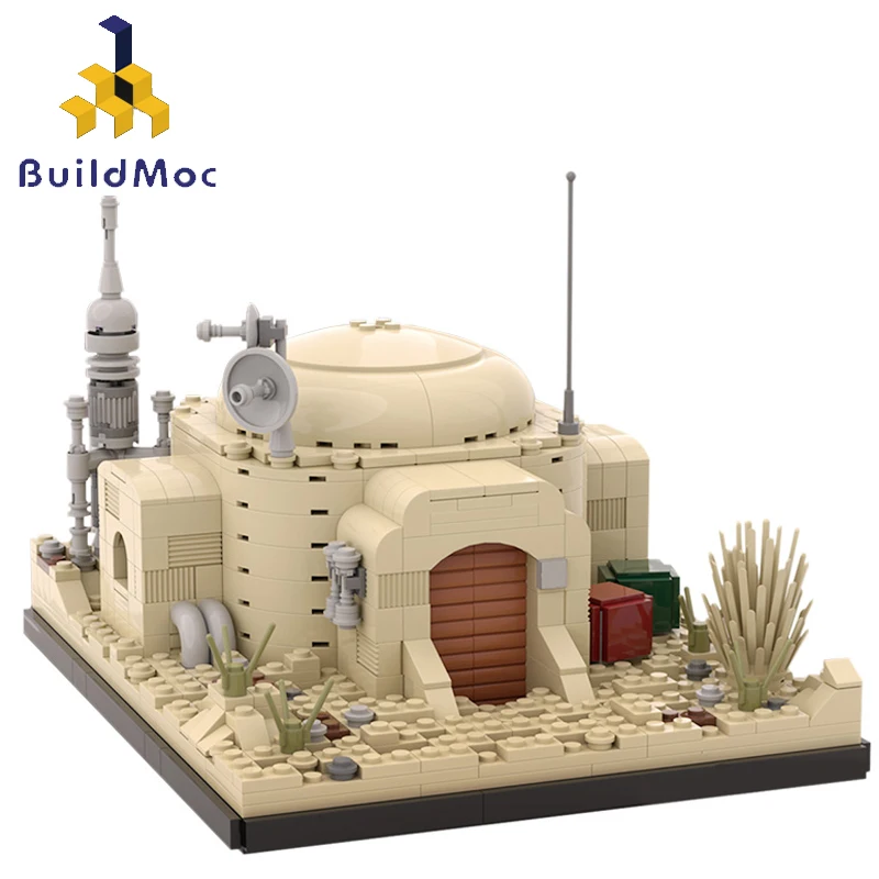 

BuildMOC City Buildings MOC Desert Castle Movie Figures Home Architecture Building Blocks City Sets House Bricks Kids Toys Gift