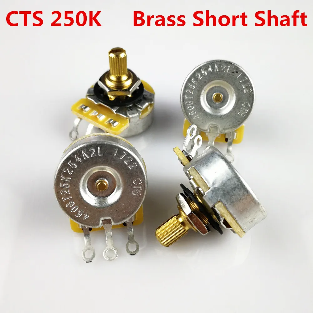 

1 Piece CTS 250K Brass Short Bushing Split Shaft Big Audio Potentiometer For Electric Guitar Bass 450GT POT